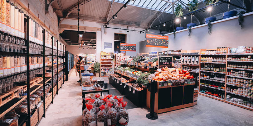 Design d'espace du magasin bio - Biocoop à Bordeaux