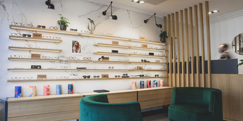 Concept de magasins d’optique pour Corfias 