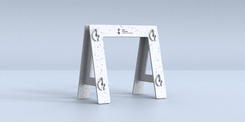 Éco-design de tréteaux en plastique recyclé - Design circulaire à Bordeaux