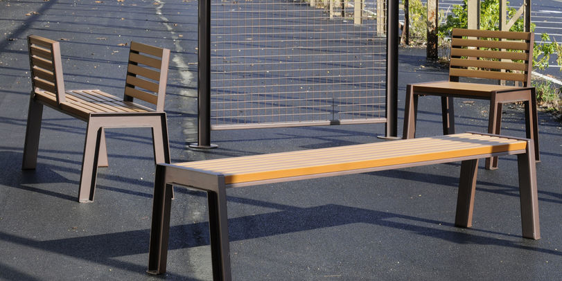 H, mobilier urbain pour Square