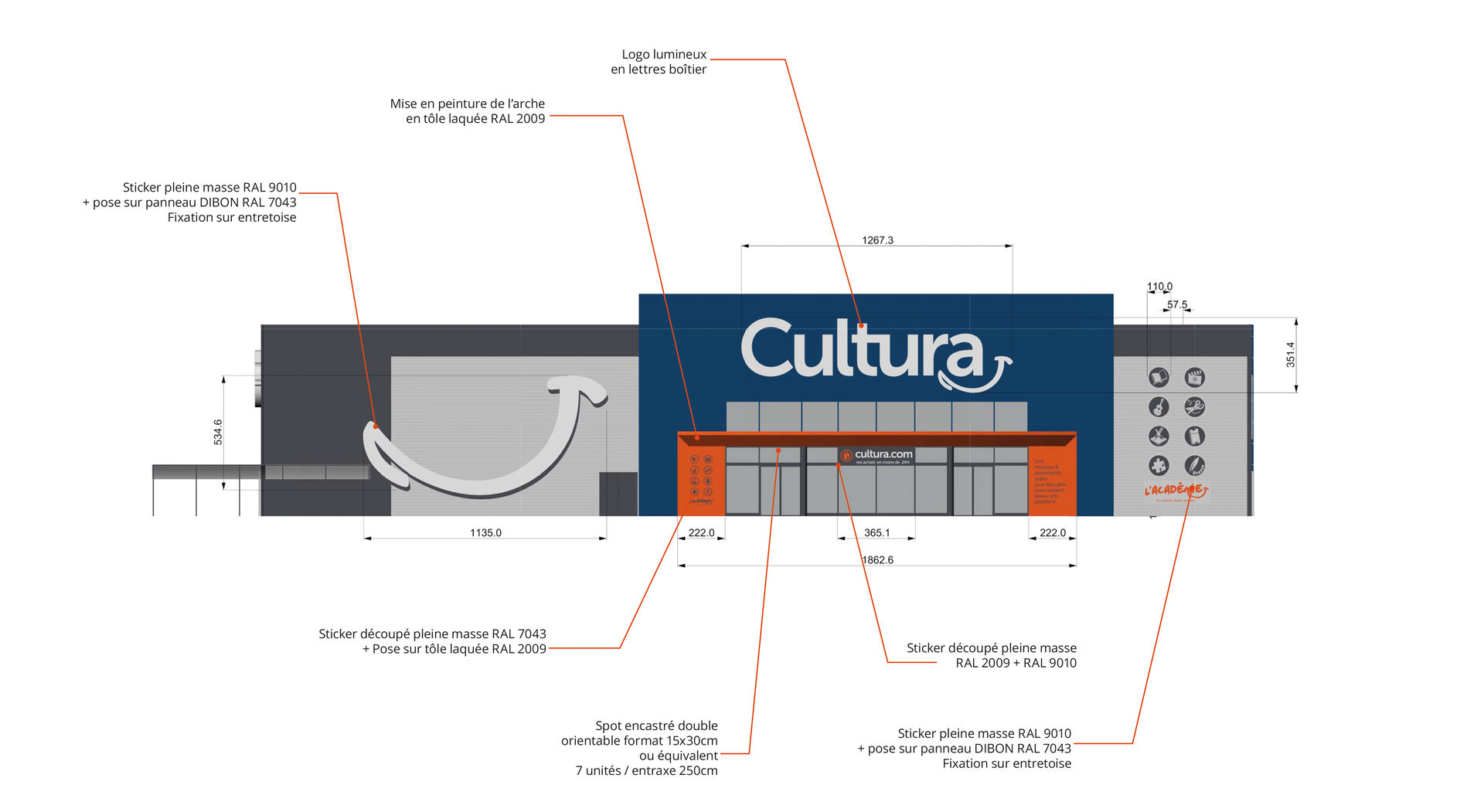 Concept d'enseigne pour les magasins Cultura (photo 3)