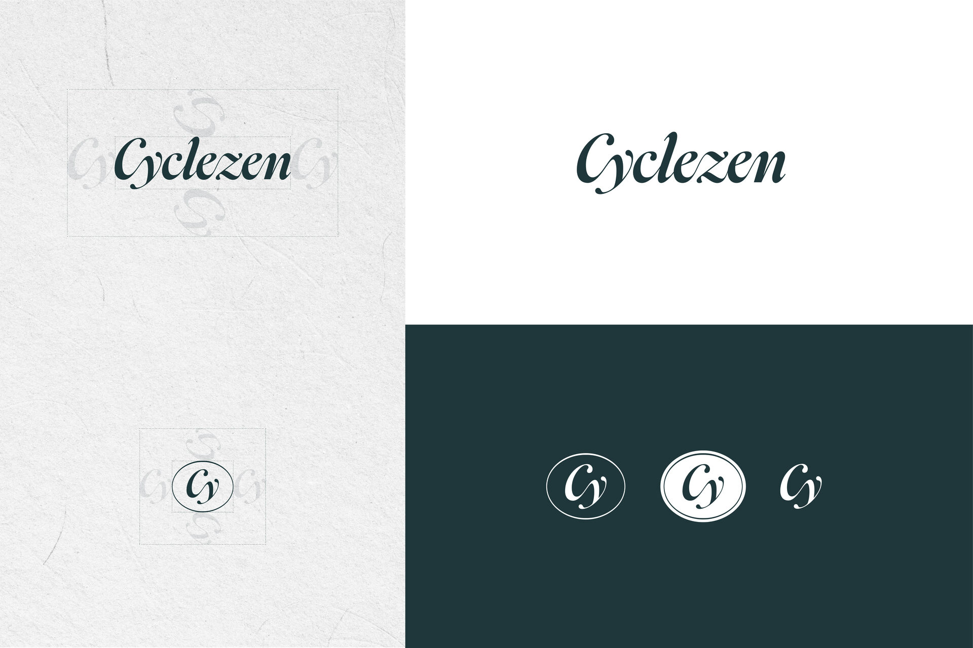 Charte graphique de la marque Cyclezen conçu par l'agence de design Félix et associés