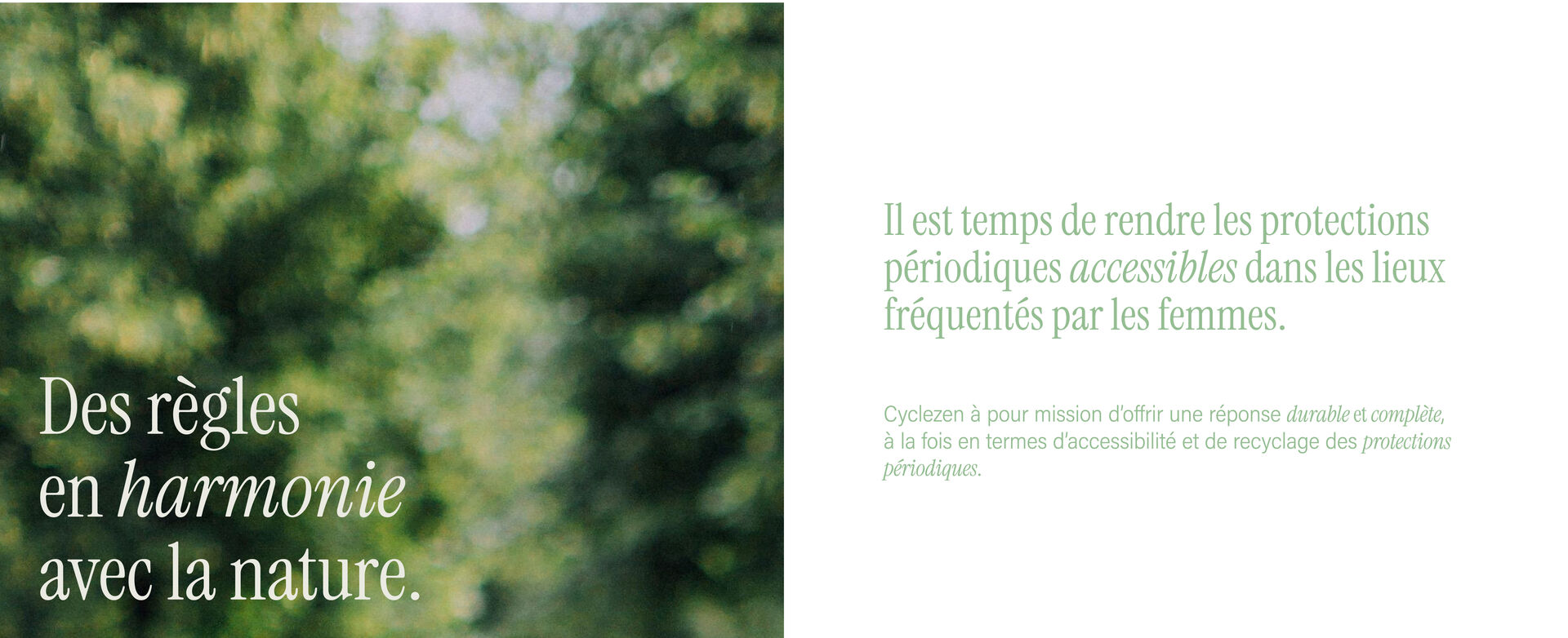 Landing page Cyclezen présentant l’identité de marque créée par l’agence de design Félix et associés