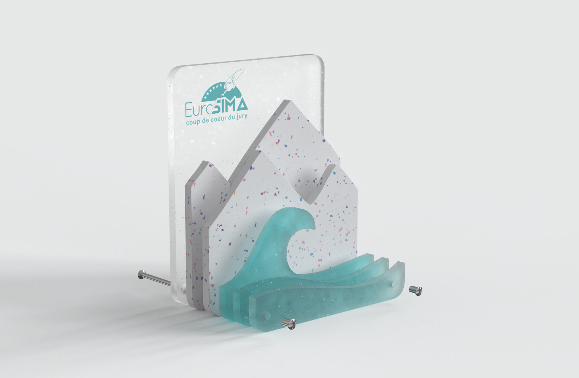 Prototype de trophée en design circulaire développé à Bordeaux