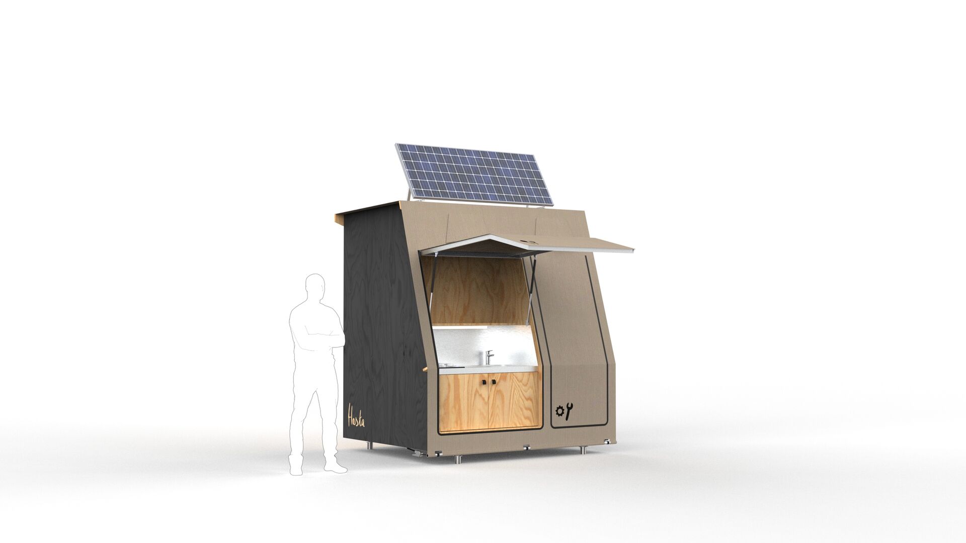 Design industriel du refuge autonome Hosta développé avec Félix et associés