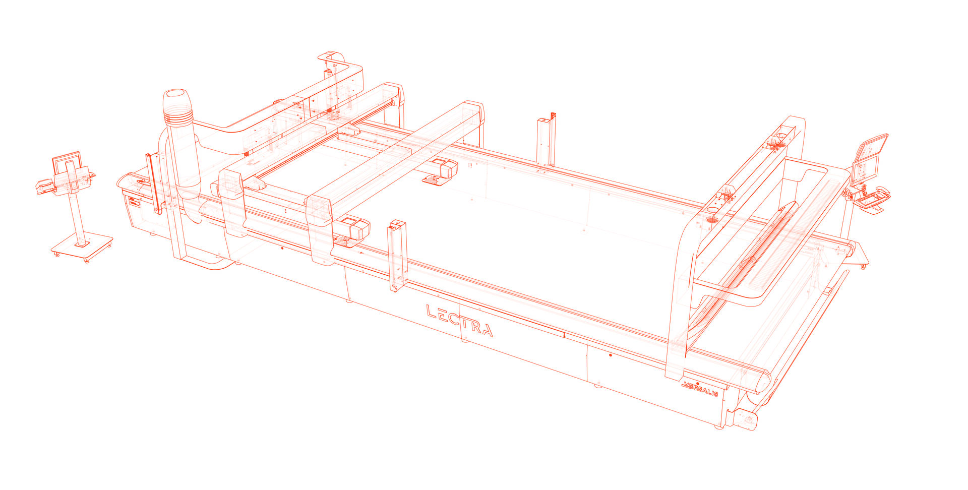 Conception en design industriel de la machine de découpe du cuir Lectra Versalis