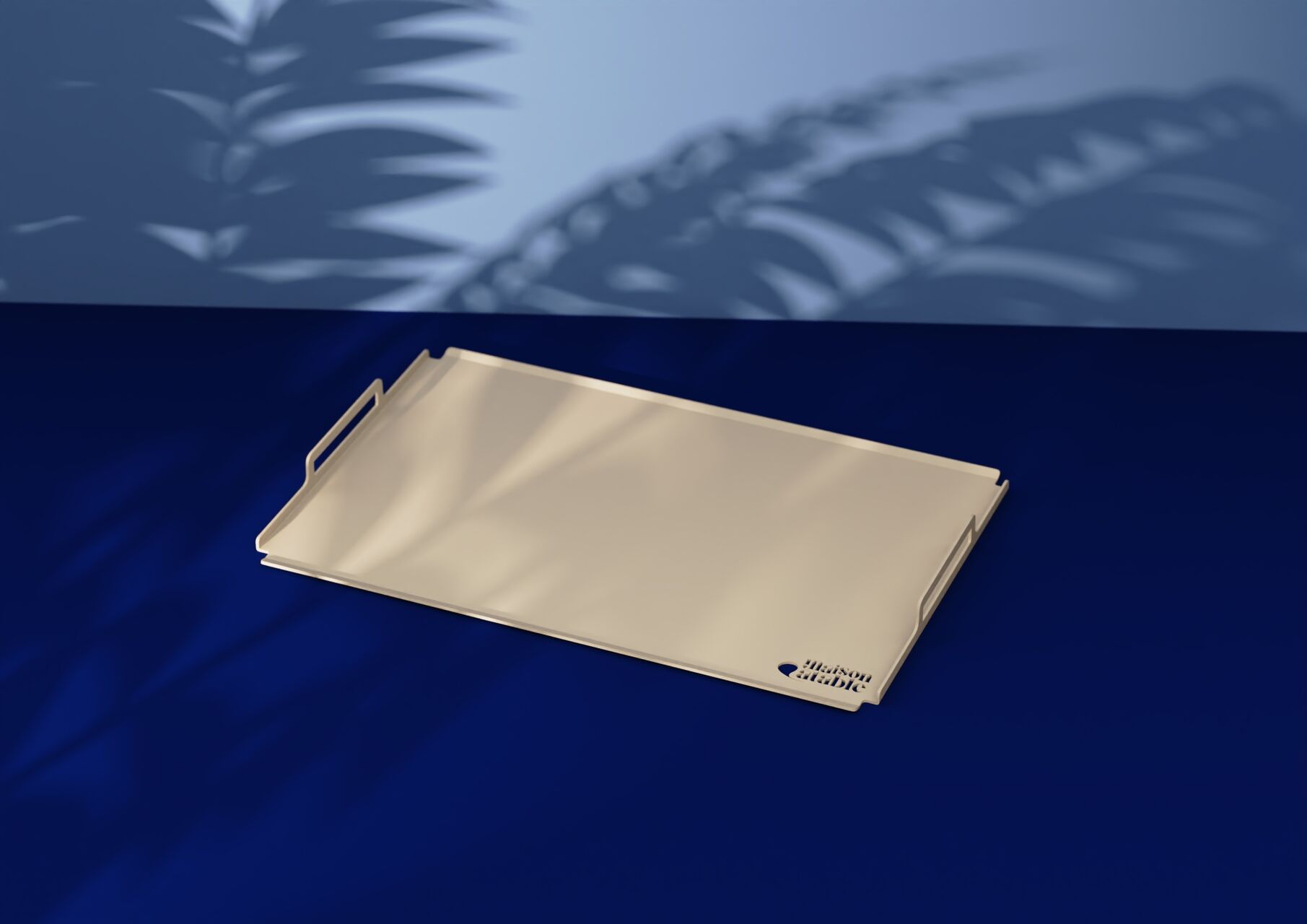 Plateau repas minimaliste en aluminium conçu pour les traiteurs et les services de restauration premium