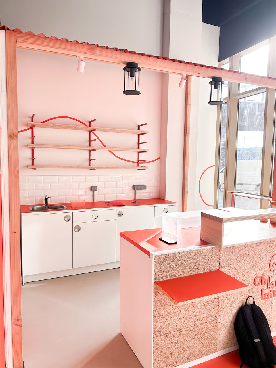 Aménagement de boutique à Bordeaux pour une laiterie artisanale par une agence de design