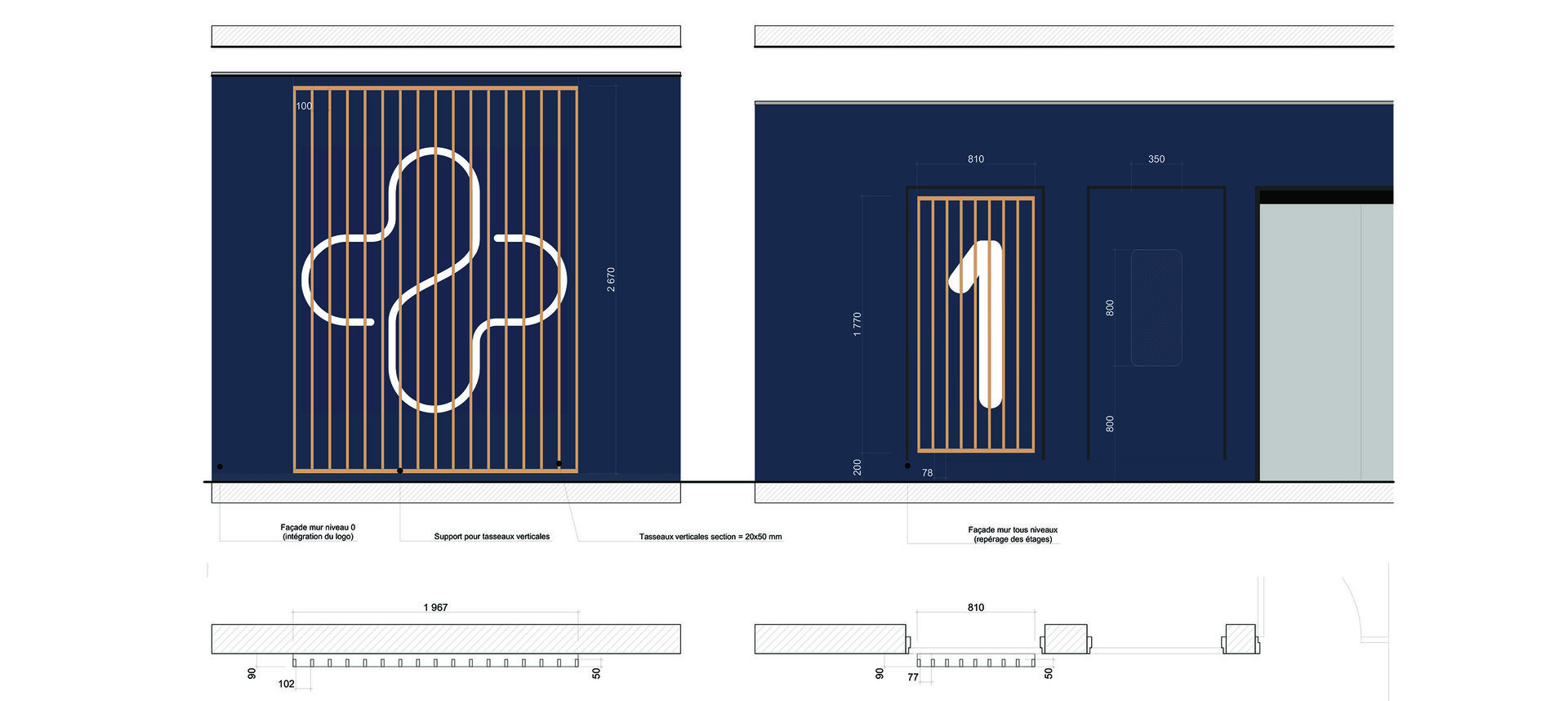 Signalétique intérieure facilitant le parcours patient dans un établissement hospitalier bordelais