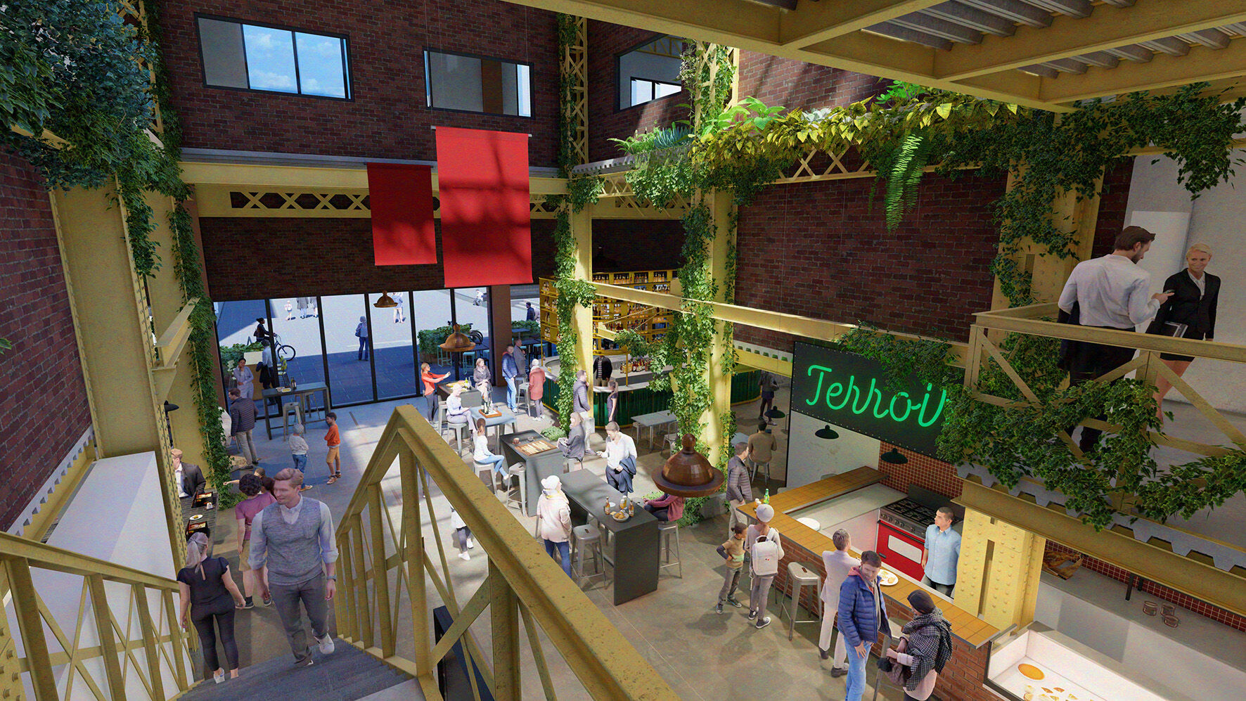 Ambiance conviviale d’un lieu de vie et de restauration à Bordeaux Atelier des Citernes