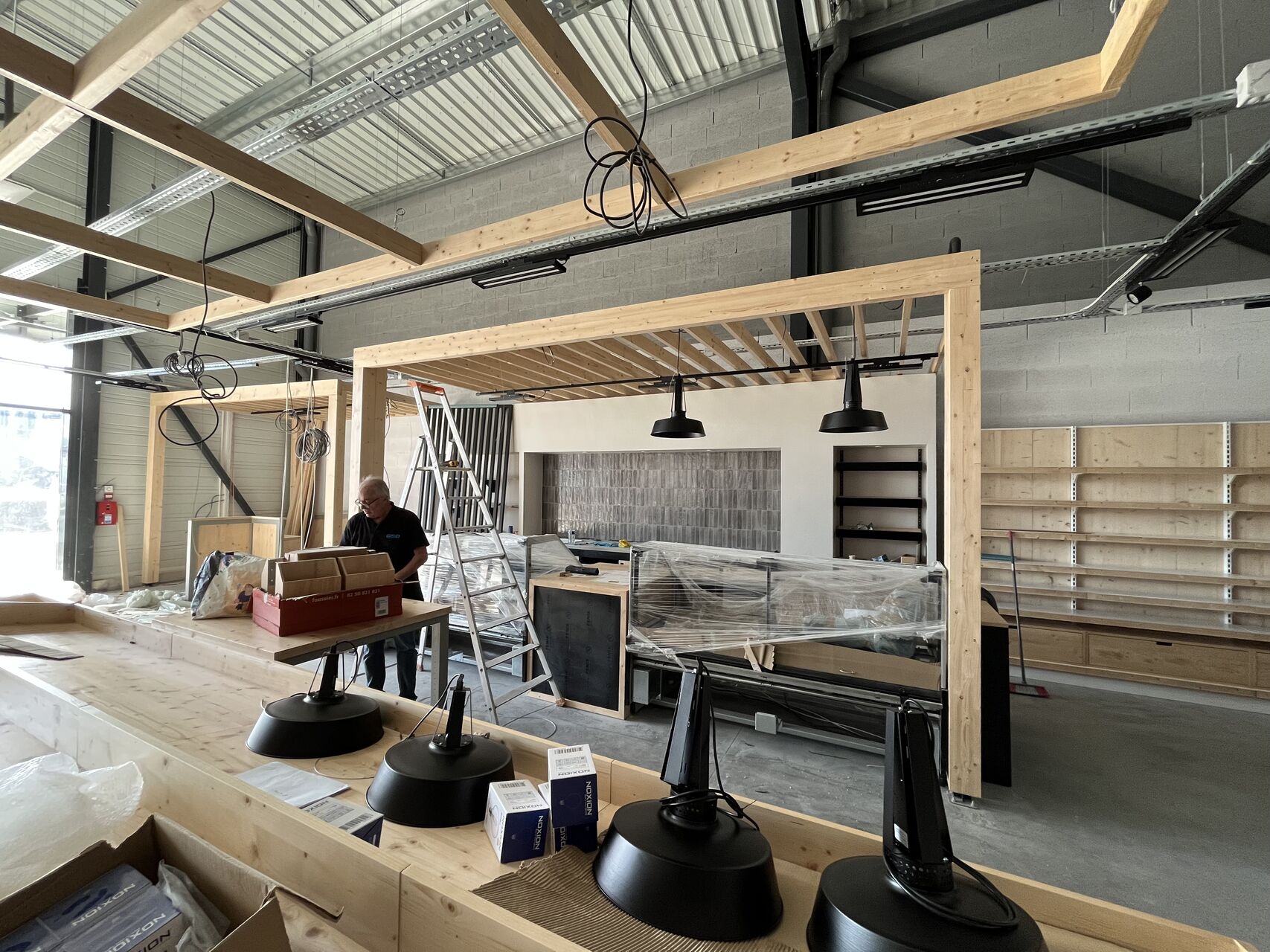 Suivi de chantier d'aménagement d'espace commercial Biocoop design félix et associés