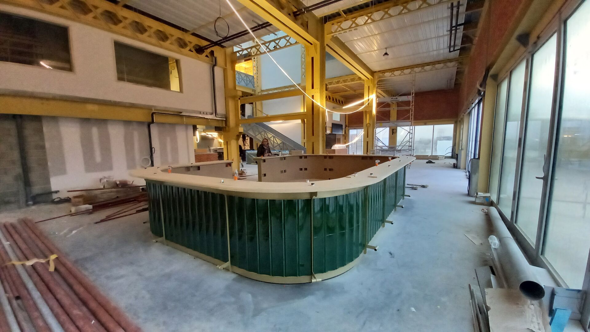 Suivi de fabrication et pose sur chantier Ville Envie Bordeaux bar design félix associés