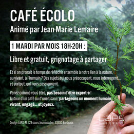 Le Café écolo : rendez-vous mensuel d'échanges et de réflexions 