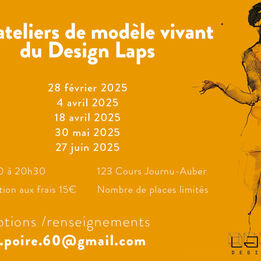 Ateliers de croquis de modèle vivant organisés par Bruno Poiré - 1er semestre 2025 au Design Laps