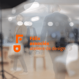 Portrait des dirigeants de l'agence de design Félix associés : Thomas Félix, Benoit Serieyssol et Fabienne Versluys au sein…