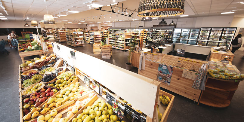 Aménagement d'espace d'un magasin bio