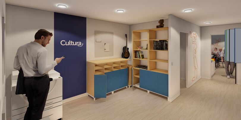 Aménagement des locaux sociaux pour les magasins Cultura